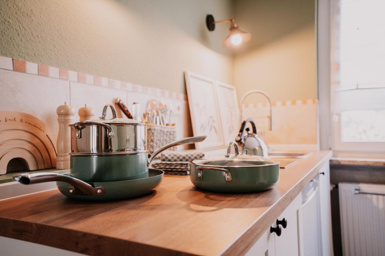 Soonwald Studio Mit Terrasse & Whirlpool シュトロームベルク エクステリア 写真